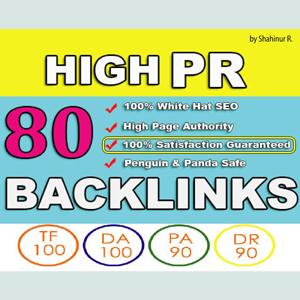 80 UNIQUE PR9 SEO BackIinks on DA100 sites