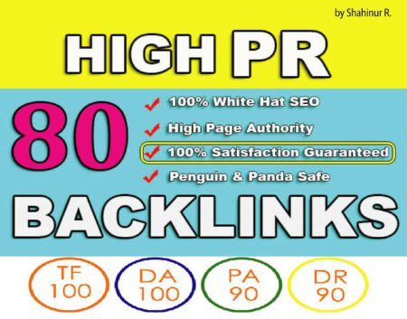 80 UNIQUE PR9 SEO BackIinks on DA100 sites