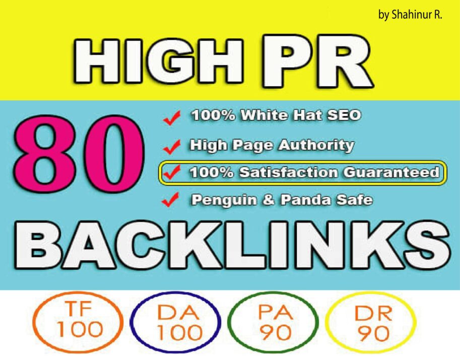 80 UNIQUE PR9 SEO BackIinks on DA100 sites