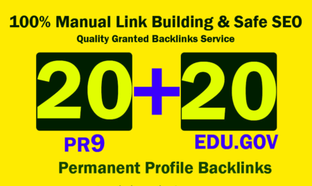 20 PR9 + 20 EDU.GOV Backlinks